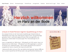 Tablet Screenshot of hotel-pension-ingrid.de